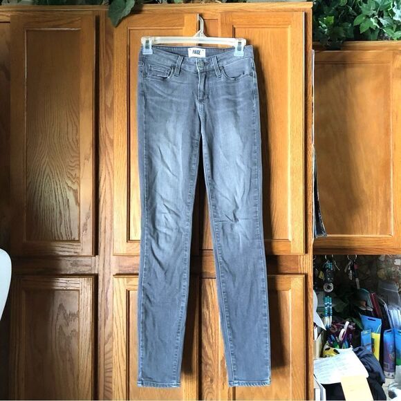 Y2K Paige Gray Silvie Verdugo Ultra Skinny Jeans - 24 - Picture 1 of 11